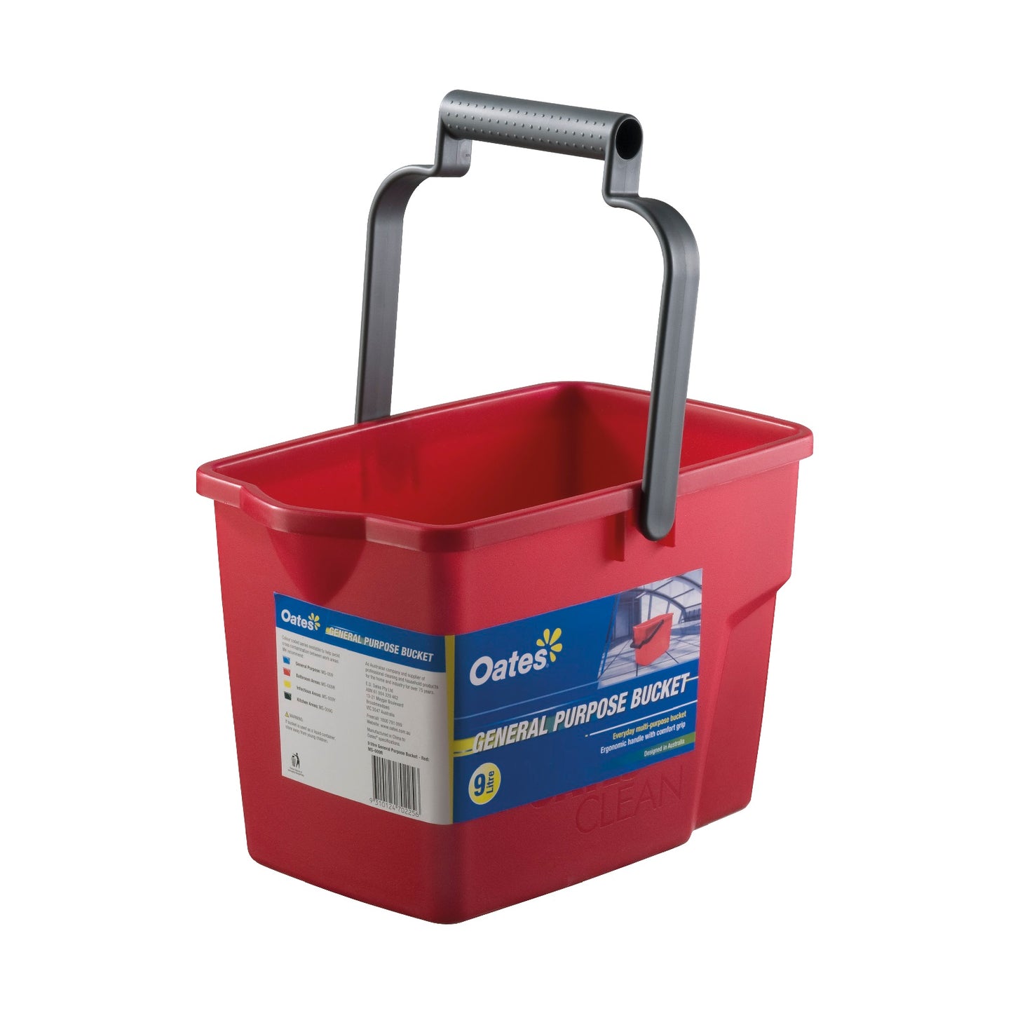 General Purpose Bucket, Red, 9L
