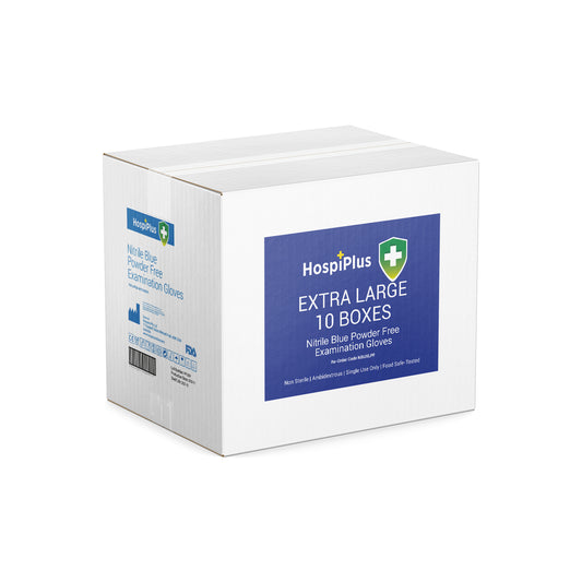 HospiPlus Blue Nitrile Powder-Free Gloves