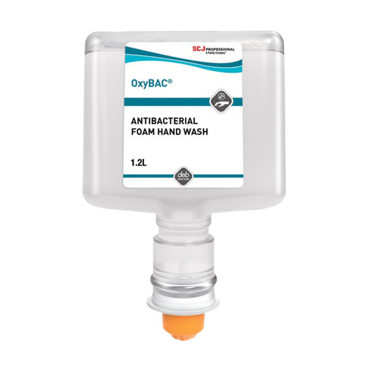 OxyBAC FOAM Wash Antibacterial Rich-Cream Foam Hand Wash, Touch Free, 1.2L Cartridge