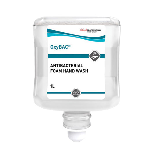 OxyBAC FOAM Wash Antibacterial Rich-Cream Foam Hand Wash, 1L Cartridge