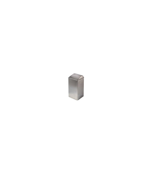 Waste receptacle self-closing lid 65L stainless steel satin pp0065cs