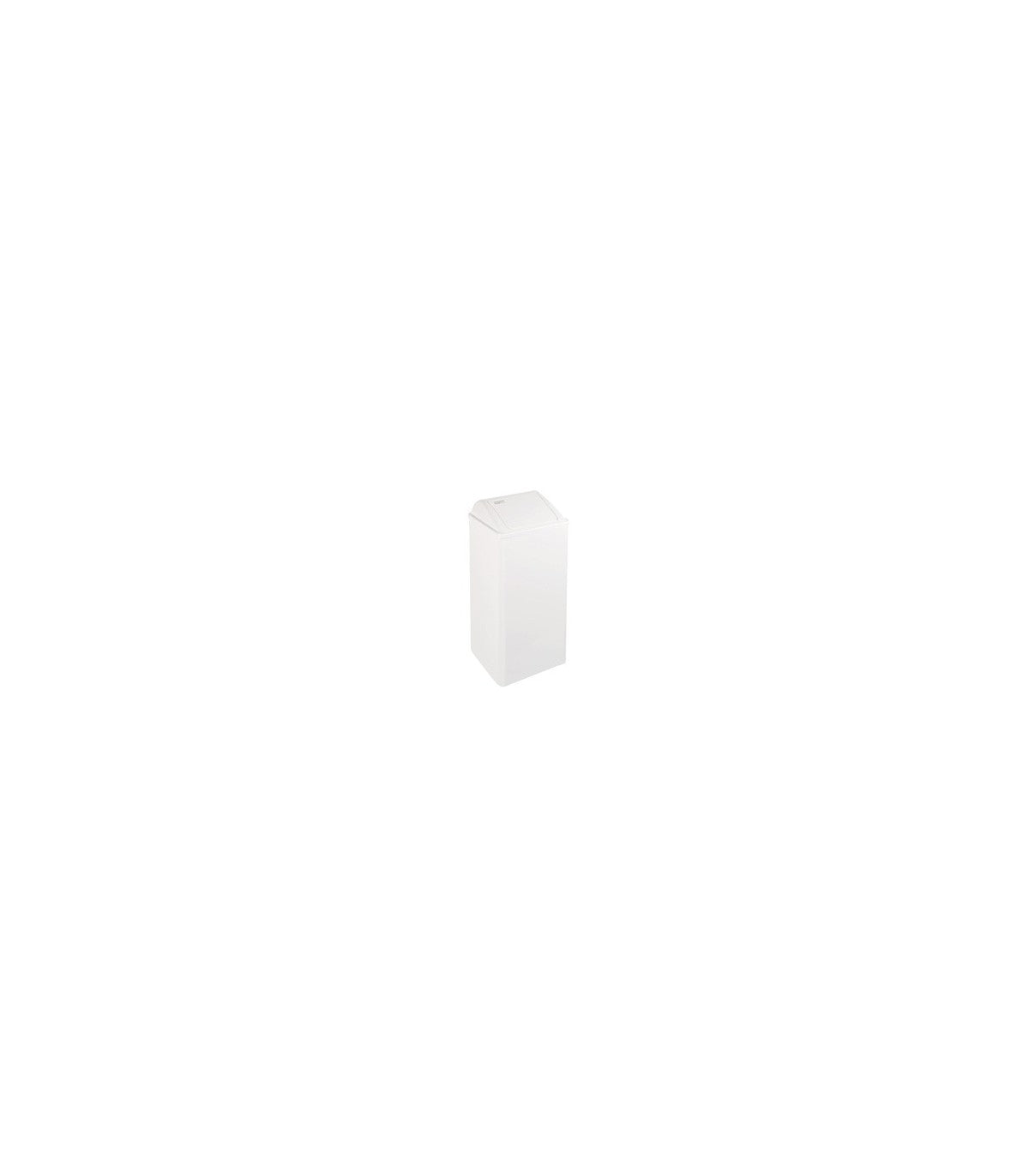 Waste receptacle self-closing lid 80L steel white epoxy pp0080
