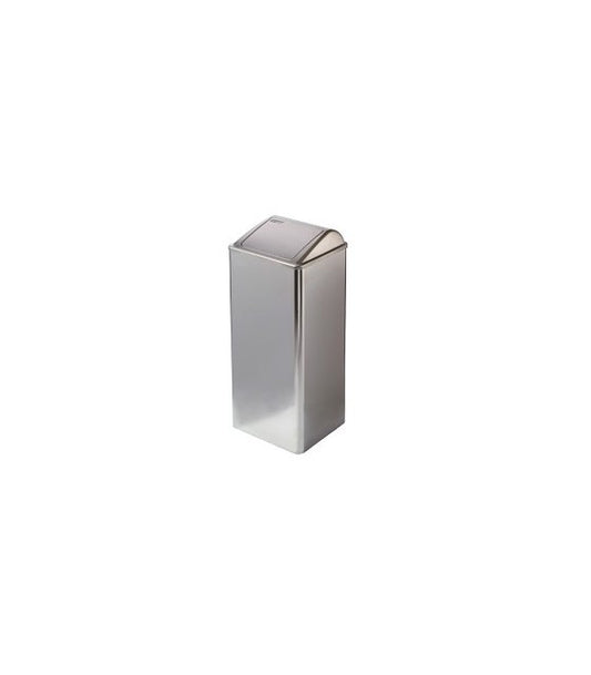 Waste receptacle self-closing lid 80L stainless steel bright pp0080c