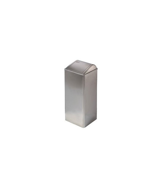 Waste receptacle self-closing lid 80L stainless steel satin pp0080cs