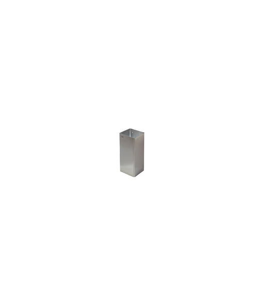 Waste receptacle no lid 80L stainless steel satin pp1080cs