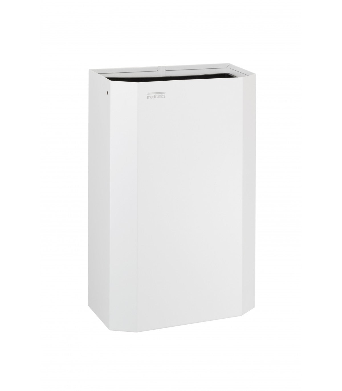 12L White Epoxy Open Top Paper Bin with Bag Holder