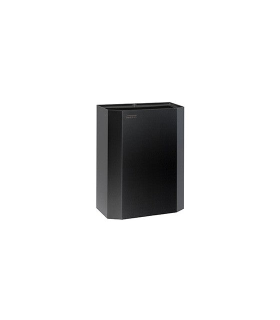 25L Matte Black Open Top Paper Bin with Bag Holder