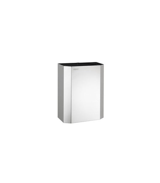 25L Bright Stainless Steel Open Top Paper Bin with Bag Holder