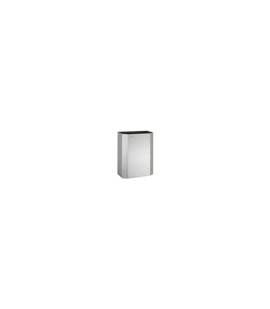25L Satin Stainless Steel Open Top Paper Bin with Bag Holder