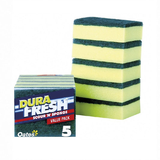 DuraFresh Scour 'N' Sponge, 5 Pack