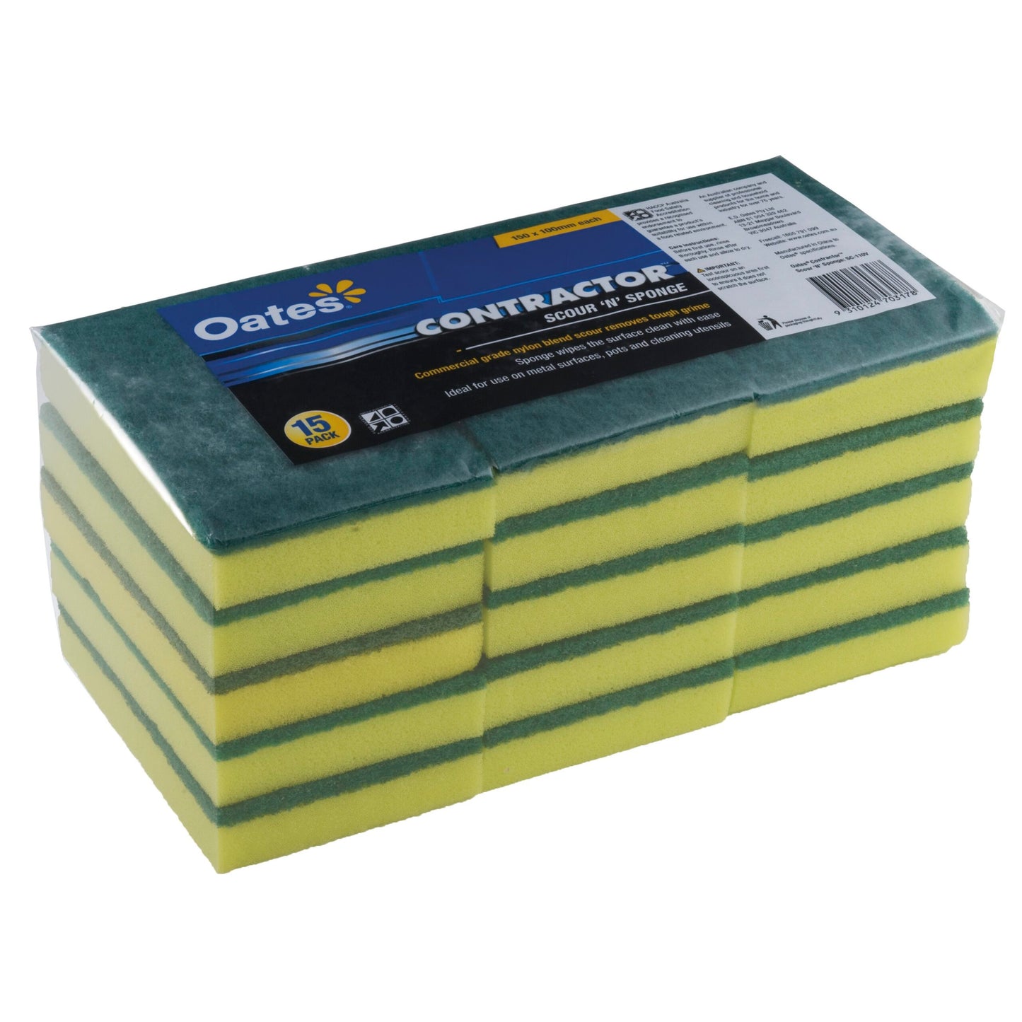 Contractor Scour 'N' Sponge Heavy Duty, 15 Pack