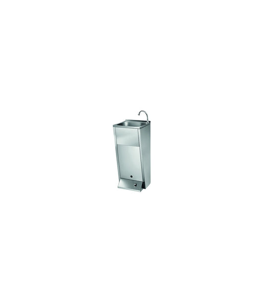 Foot Pedal Wash Basin AISI 304 Stainless Steel Satin Finish 391x390x850 mm