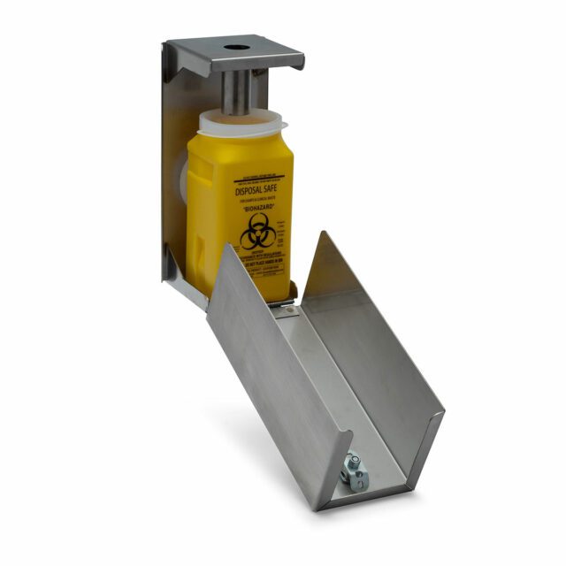 1.5 mm Stainless Steel Safety Hinged Case for Sharps Container 1.4 L