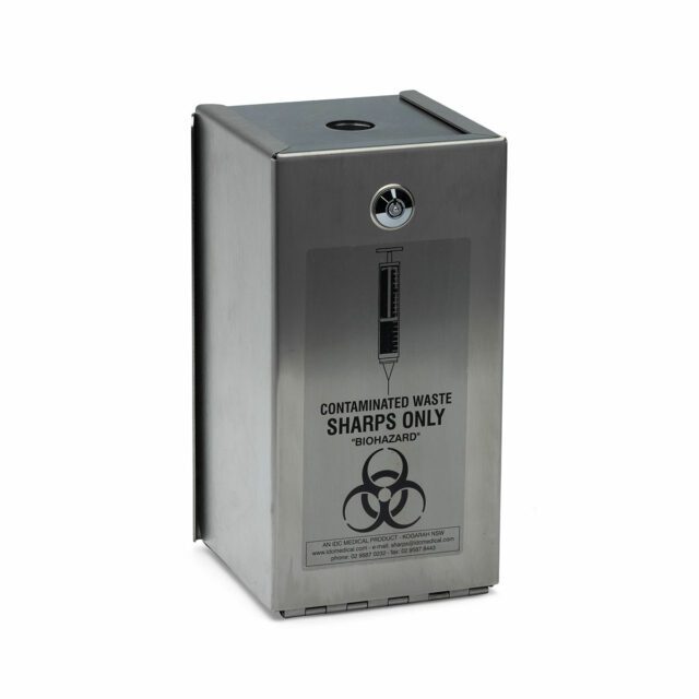 Stainless Steel Safety Hinged Case for 2L Sharps Container 1.5mm