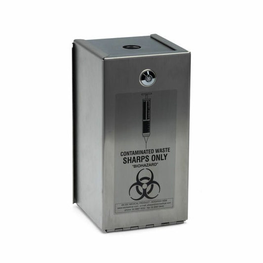 Stainless Steel Safety Hinged Case for 2L Sharps Container 1.5mm
