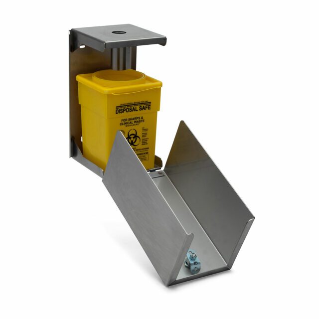 Stainless Steel Safety Hinged Case for 2L Sharps Container 1.5mm