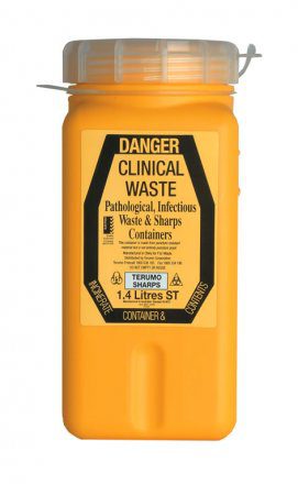 Sharps Container Non-Spill Screw Top Lid, 1.4 L