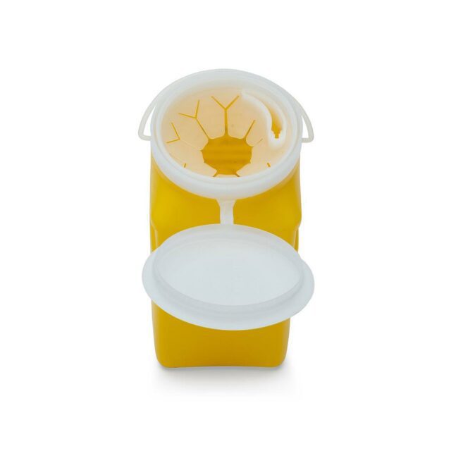 Sharps Container 1.4 L Non-Spill Snap on Lid