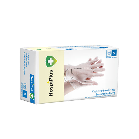 HospiPlus Clear Vinyl Powder-Free Gloves