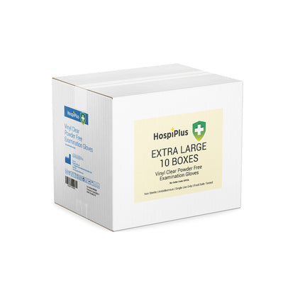 HospiPlus Clear Vinyl Powder-Free Gloves