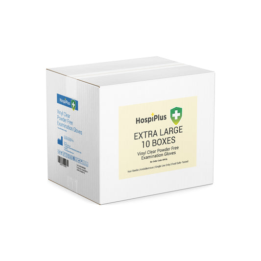 HospiPlus Clear Vinyl Powder-Free Gloves