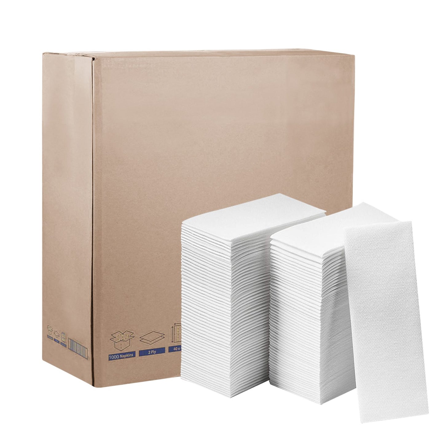 Premium Paper Quilted Napkins, White, 1000 Napkins