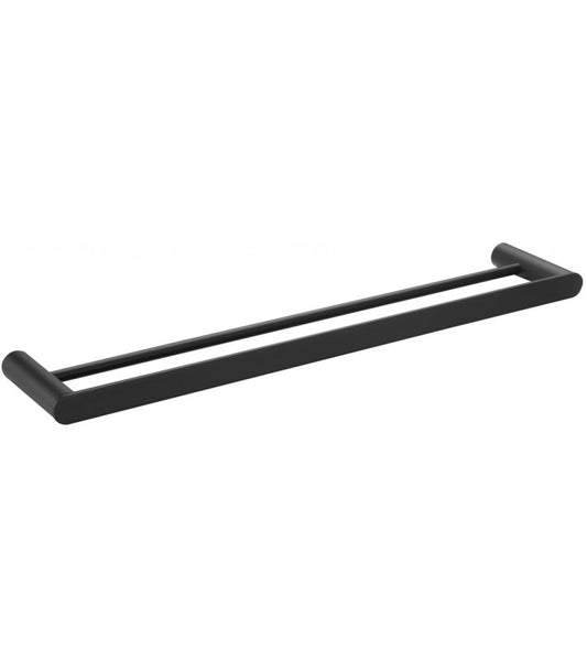 Aura Double Towel Rail Black