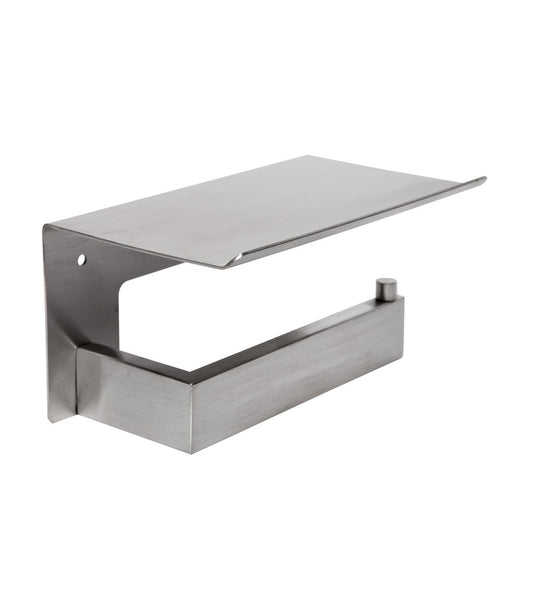 Harmonia Toilet Paper Holder with Shelf Satin