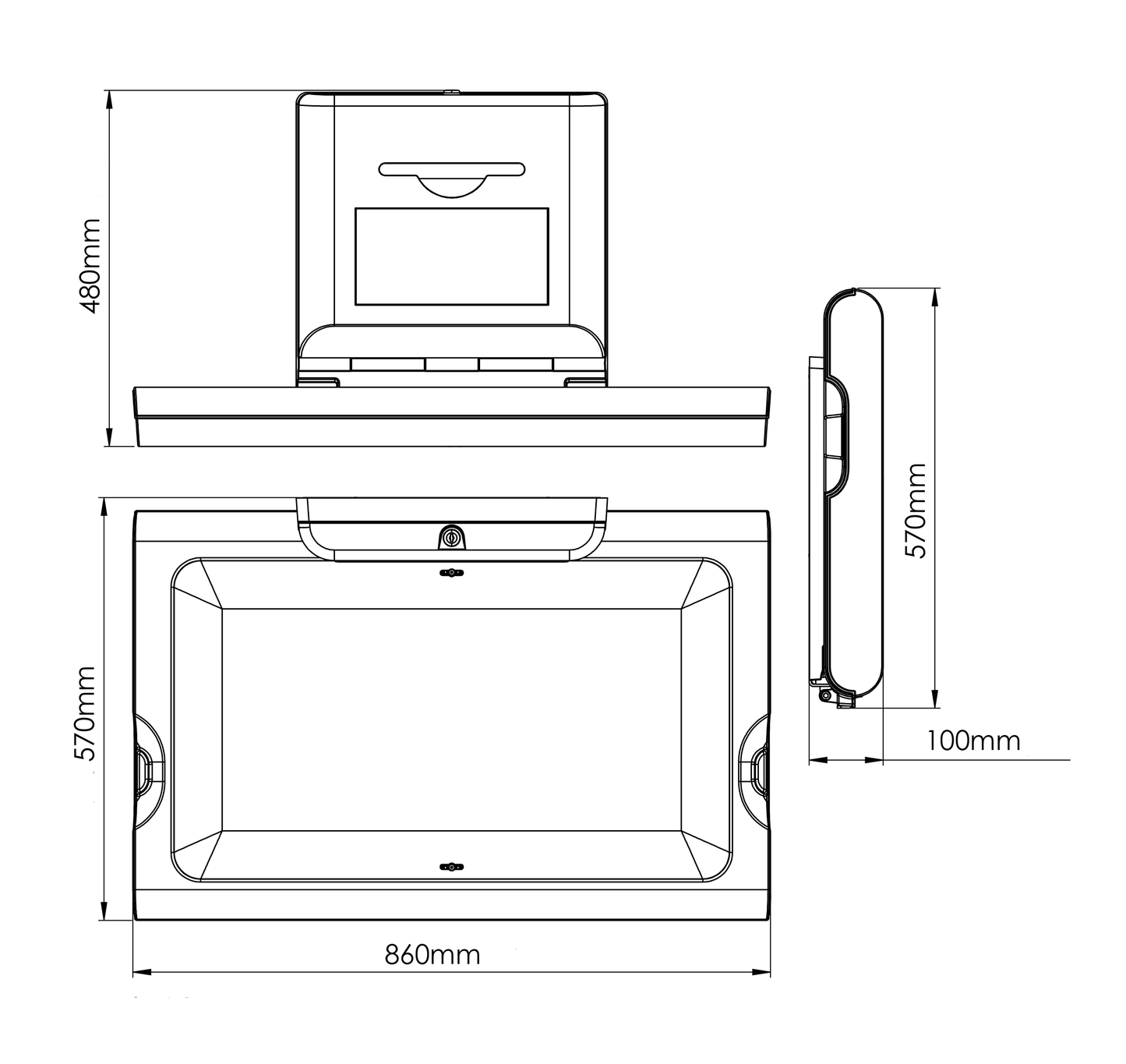 Mediclinics Babymedi Horizontal Baby Changing Station