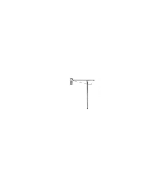 Swing-up grab bar floor support bright