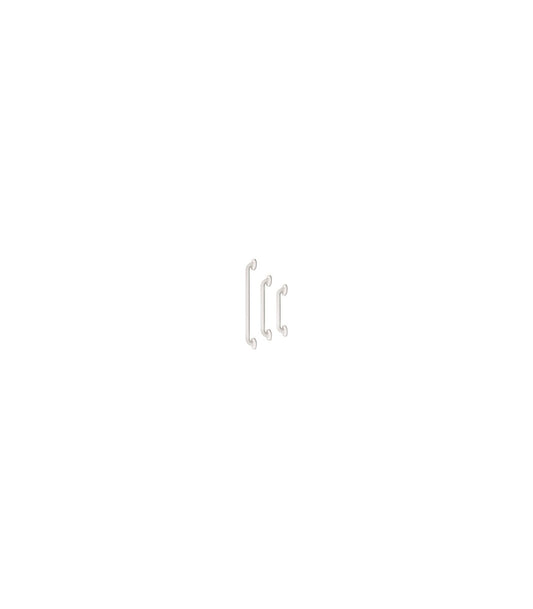 Straight Grab Bar AISI 201 Stainless Steel White Epoxy 695mm