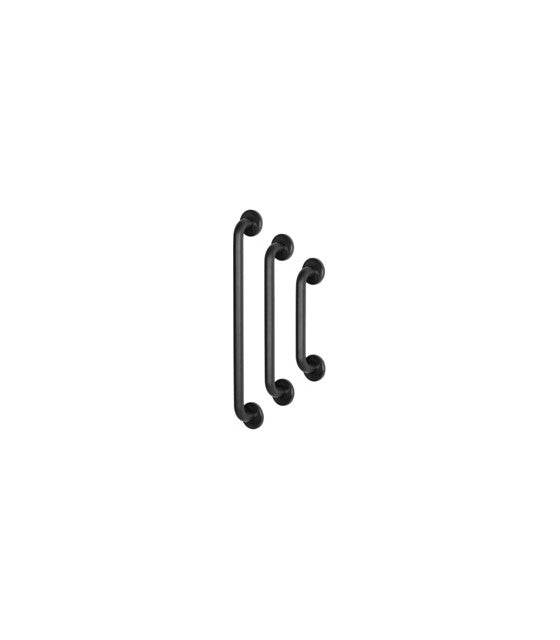 Straight Grab Bar AISI 201 Stainless Steel Black Epoxy 390mm