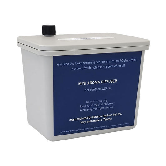 Hospeco ARO-120 120mL concentrated fragrance mist refill in a grey rectangular container for scenting systems.