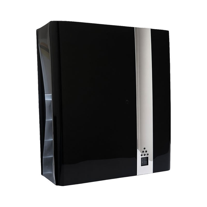Hospeco ARO-500 professional black fragrance misting diffuser with a sleek vertical silver accent panel.