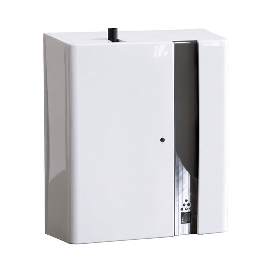 Hospeco ARO-500 white commercial fragrance misting diffuser with a sleek vertical metallic accent panel.