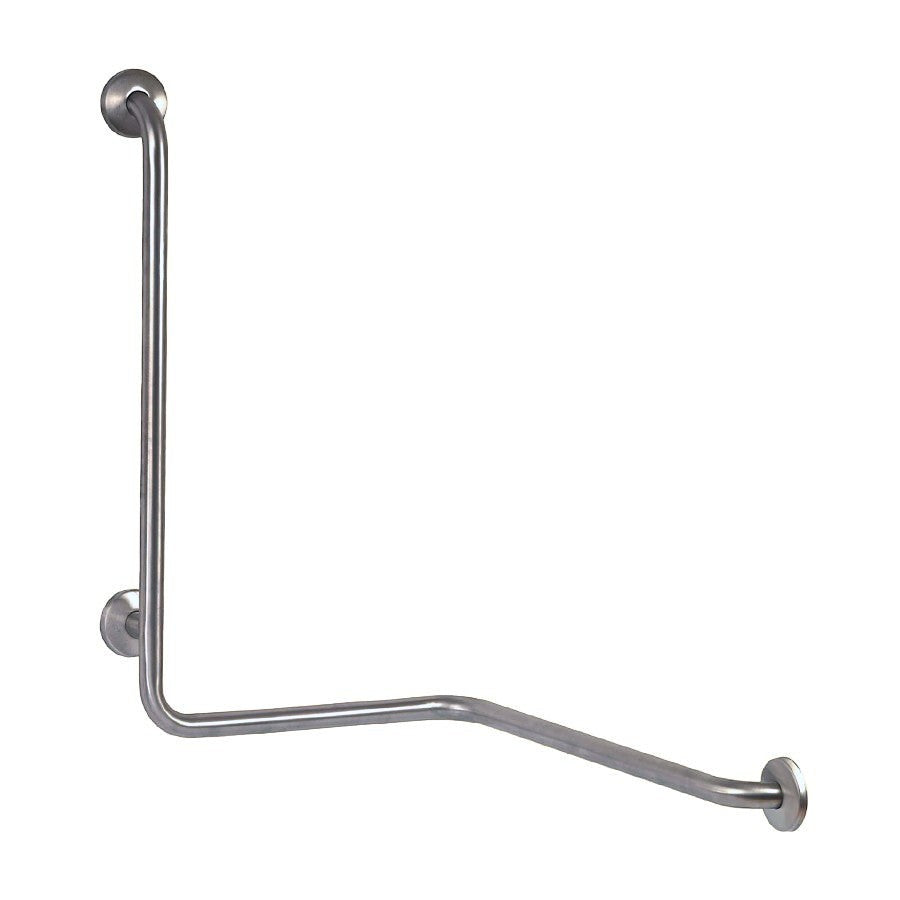Hospeco Mediclinics right-side 90-degree angled stainless steel grab bar for accessible washrooms