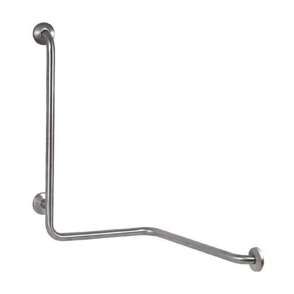 Hospeco Mediclinics right-side 90-degree angled stainless steel grab bar for accessible washrooms
