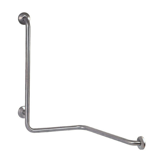 Hospeco Mediclinics right-side 90-degree angled stainless steel grab bar for accessible washrooms