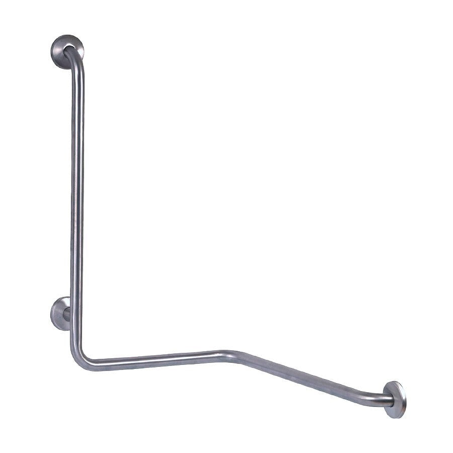 Hospeco Mediclinics right-side 90-degree angled stainless steel grab bar for accessible washrooms