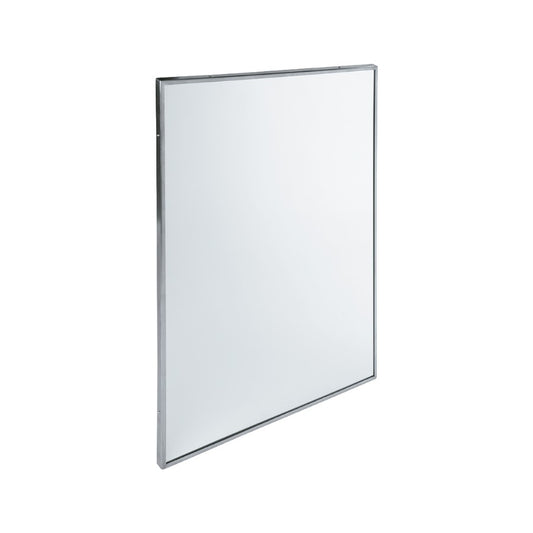 Hospeco Mediclinics 700x500mm fixed wall mirror with a durable satin finish AISI 304 stainless steel frame.
