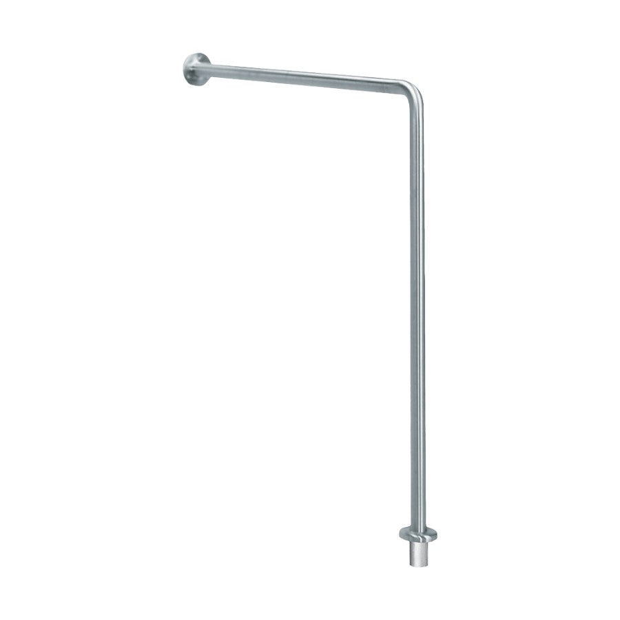Hospeco Mediclinics stainless steel wall-to-floor grab bar for bathroom safety and accessibility support.