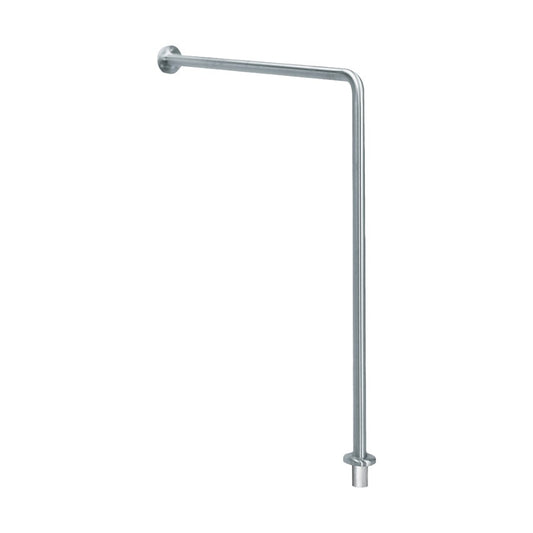 Hospeco Mediclinics stainless steel wall-to-floor grab bar for bathroom safety and accessibility support.
