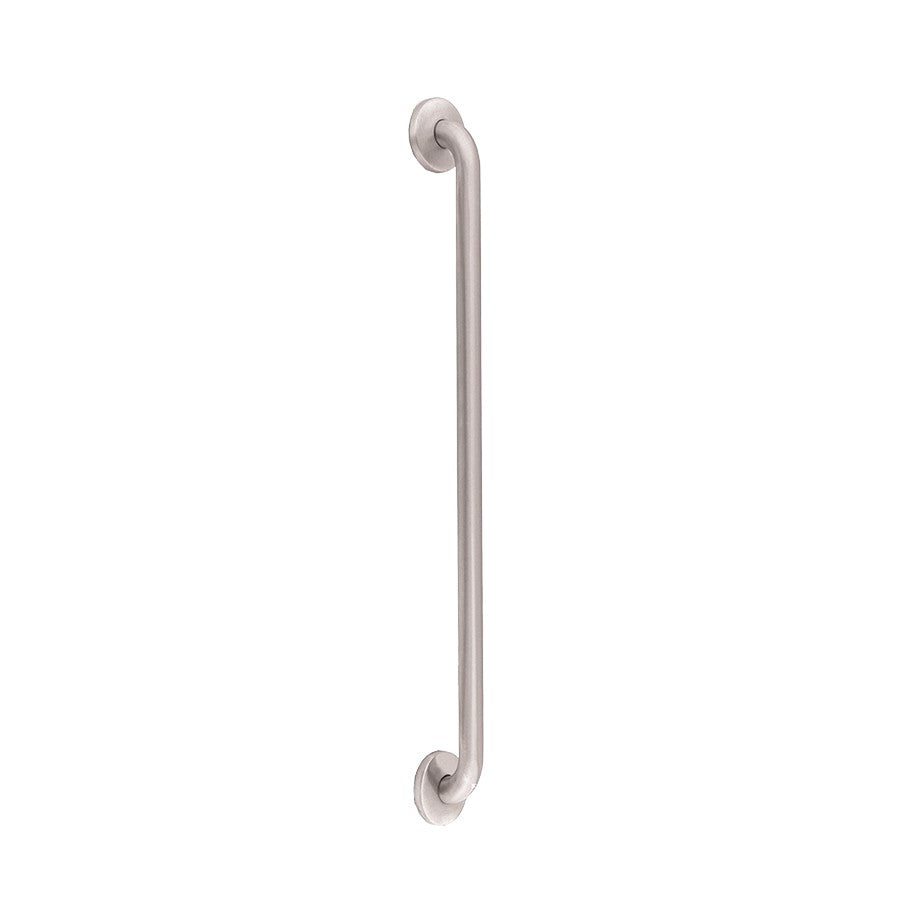Hospeco Mediclinics 997mm straight grab bar in durable satin finish AISI 304 stainless steel for bathroom safety.