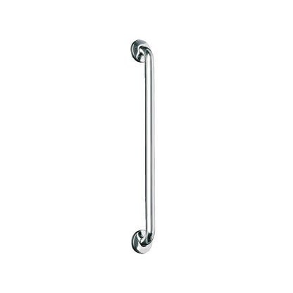 Hospeco Mediclinics 842mm straight grab bar in durable AISI 304 stainless steel for bathroom safety and accessibility.