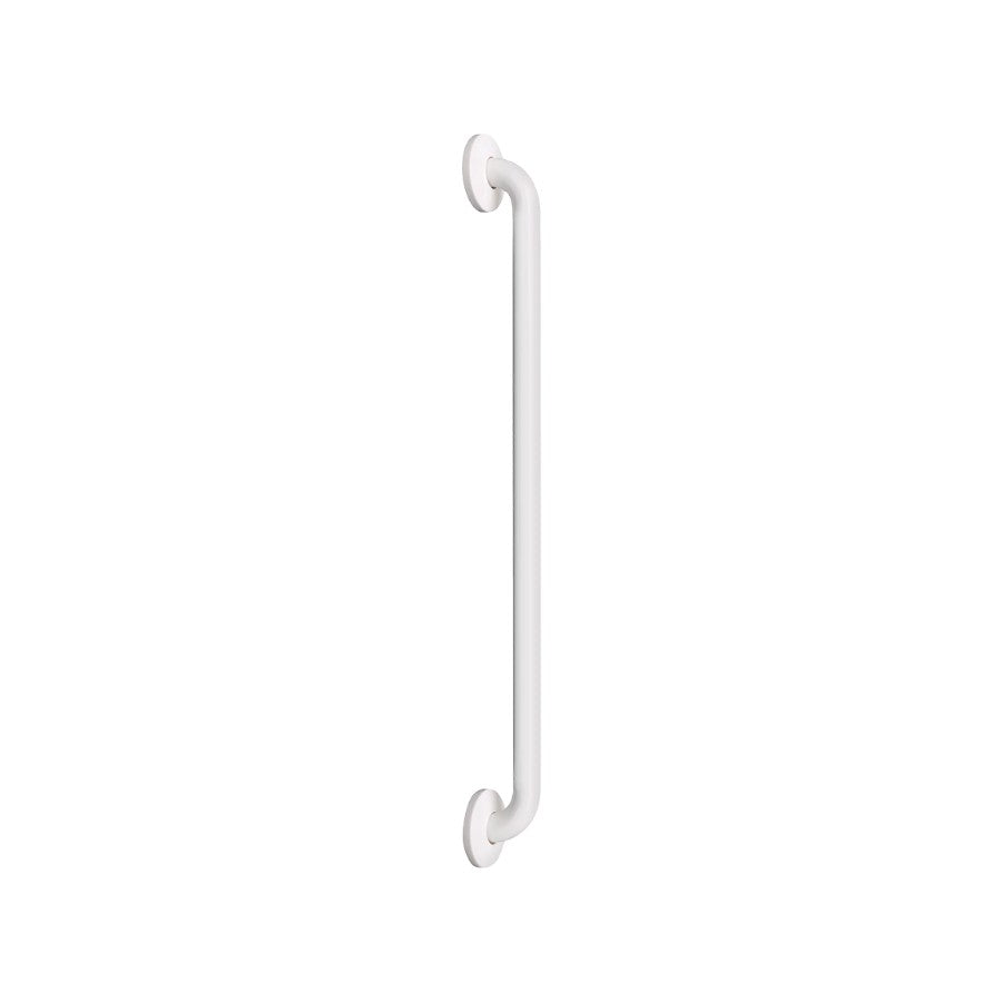 Hospeco Mediclinics 695mm straight white stainless steel grab bar with concealed wall brackets for bathroom safety.