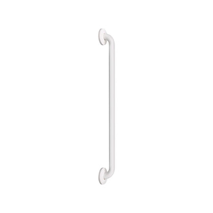 Hospeco Mediclinics 695mm straight white stainless steel grab bar with concealed wall brackets for bathroom safety.