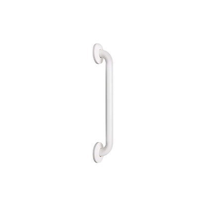 Hospeco Mediclinics 390mm straight bathroom grab bar in white epoxy finish with concealed wall mounting brackets.
