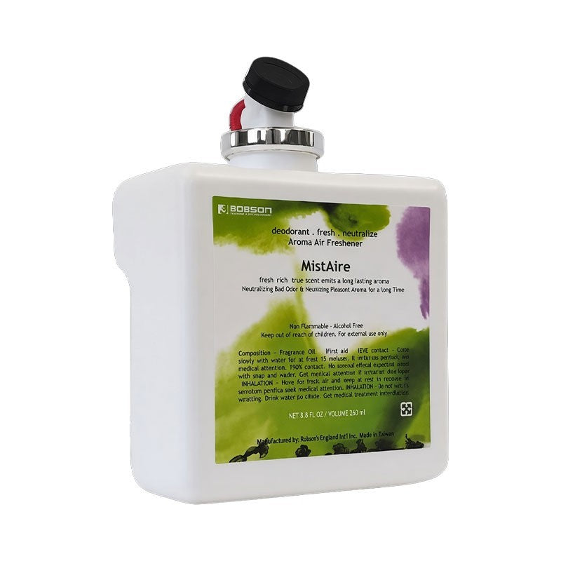 Hospeco MS-280 MistAire 260mL premium scent refill bottle for professional air freshening systems.