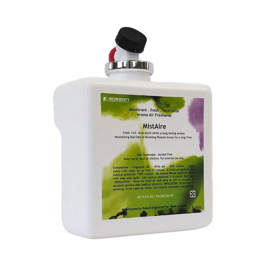 Hospeco MS-280 MistAire 260mL premium scent refill bottle for professional air freshening systems.