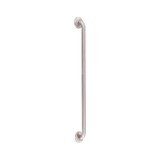 Hospeco 1200mm straight grab bar made of durable AISI 304 stainless steel with a satin finish for bathroom safety.